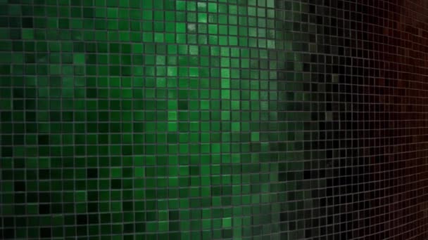 Beautiful Shiny Green Mosaic Decoration Wall Seins Musicale Concert Hall — Stock Video