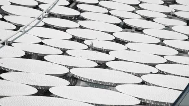 Vertical Pan Abstract Roof Design White Dishes Elbphilharmonie Hamburg Germany — стокове відео