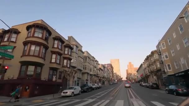 Driving Sunny Streets San Francisco — Stok video