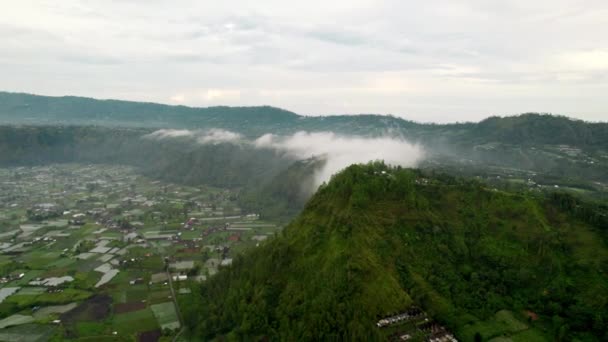 Bali Island Rural Village Mountains Kintamani Remote Farming Rice Field — Vídeo de Stock