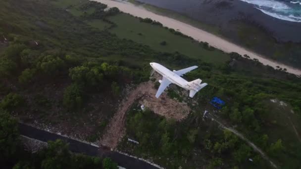 Bali Island Indonesia Tropical Travel Holiday Destination Airplane Flight Parked — Stok Video