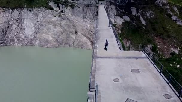 Swiss Power Water Plant Drone View — Wideo stockowe