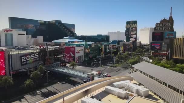 Intersection Las Vegas Boulevard South Park Las Vegas Fabulous Entertainment — Stockvideo