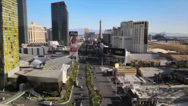 Cityscape Las Vegas Boulevard South Street Also Known Strip Aerial — Video Stock