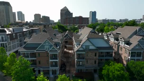 Rising Aerial Housing Residential District Urban American City — 비디오