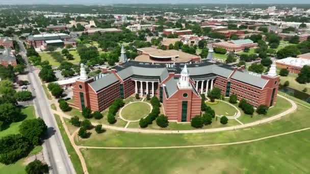 Edifício Acadêmico Campus Universidade Baylor Waco Texas Faculdade Cristã América — Vídeo de Stock