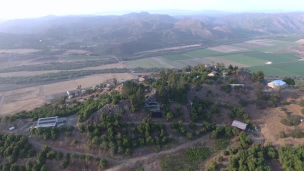 Irre Immobilien Auf Dem Gipfel Des Berges Escondido Kalifornien Drohnenschuss — Stockvideo