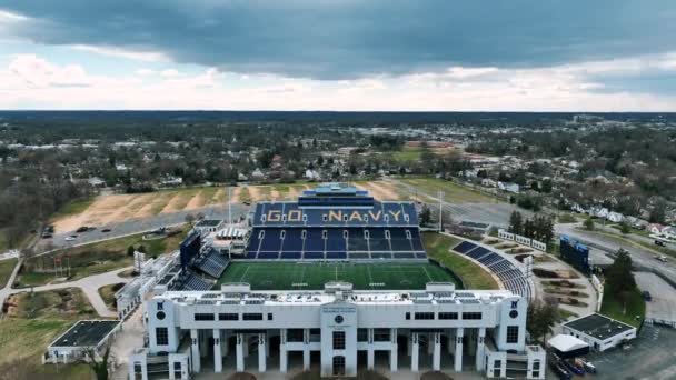 Aerial View Navy Marine Corps Memorial Stadium Venue Navy Football — Stock Video