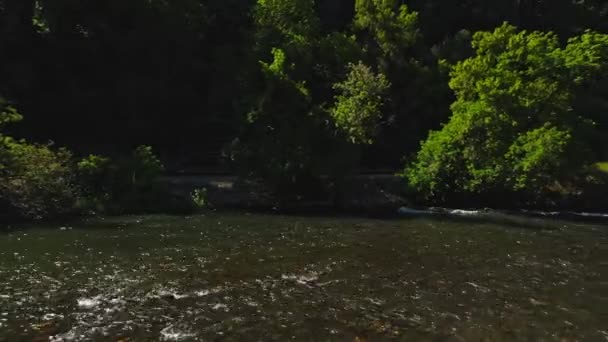Pan Reveal Rapids Beautiful Provo River Provo Utah Usa — ストック動画