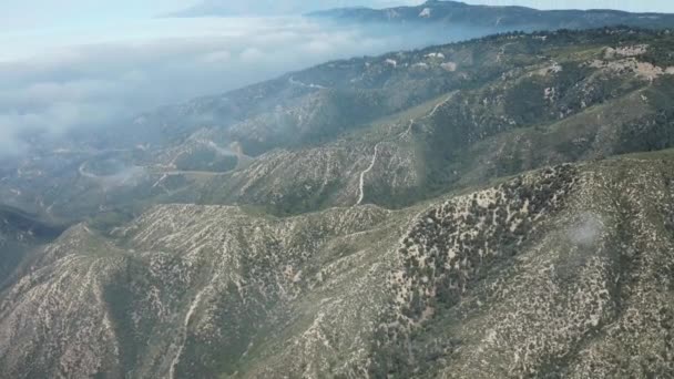 Vista Aérea Del Paisaje Las Montañas San Bernardino California Colinas — Vídeos de Stock