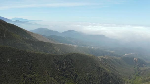 San Bernardino Mountains California Usa Cinematic Aerial View Hills Clouds — Vídeos de Stock