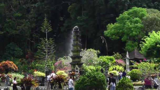 Bali Island Indonesia People Tirta Gangga Former Royal Palace Gardens — Wideo stockowe