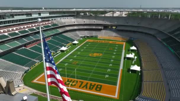 Baylor Bears Mclane Stadium Home Football Team Waco Texas Large — Stok video