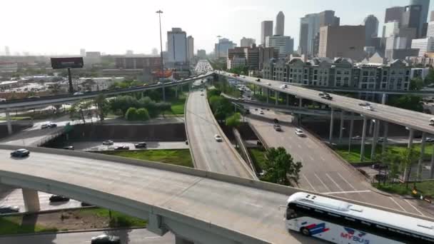 Interstate Houston Texas Aerial Traffic — Stock videók