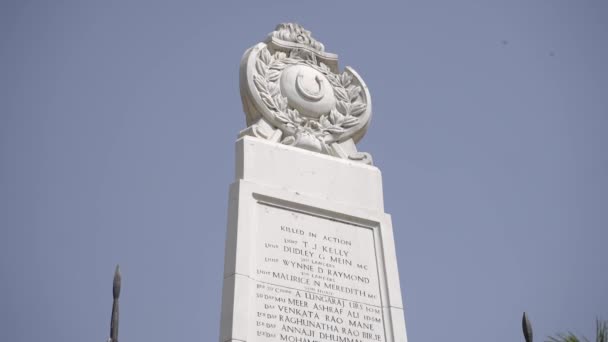 Closer View Teen Murti Memorial Memorial Mysore Jodhpur Hyderabad Soldiers — Αρχείο Βίντεο