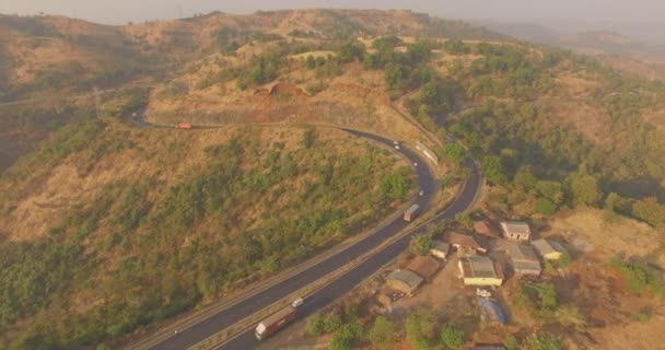 Drone Captured Aerial View Kasara Ghat Mumbai Agra Highway Igatpuri — Video