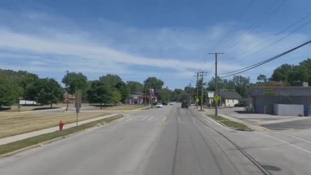 Traveling Dolton Illinois Area Suburbs Streets Pov Mode Lincoln Ave — Vídeo de Stock