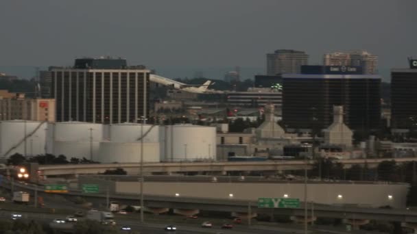 Large Passenger Plane Taking Airport Toronto Ontario Canada — Stok video