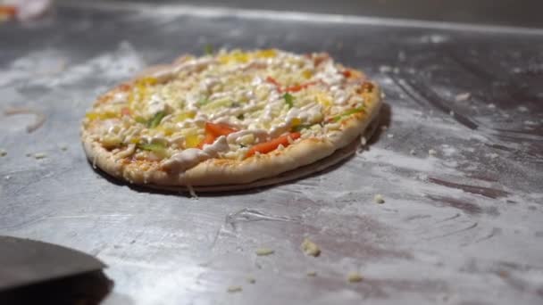 Ready Hand Made Pizza Bake Oven — Vídeo de stock
