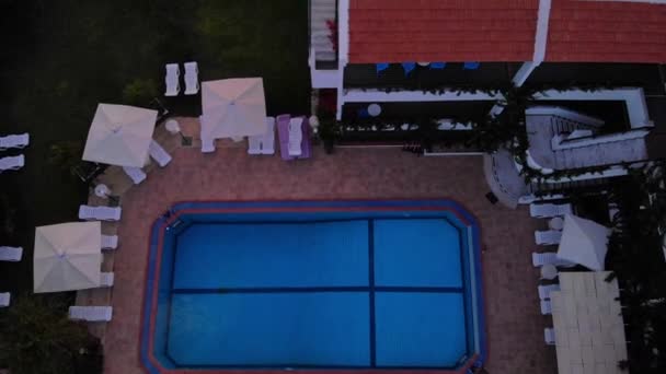 Top View Hotels Apartments Ialysos Town Rhodes Greece Drone Shot — Vídeo de stock