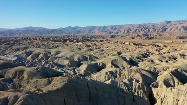 Felett Repül Egy Idegen Látszó Táj Anza Borrego Sivatagi Állami — Stock videók