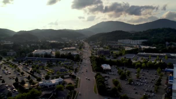 Aerial Pullout Blowing Rock Road Boone North Carolin — Video Stock