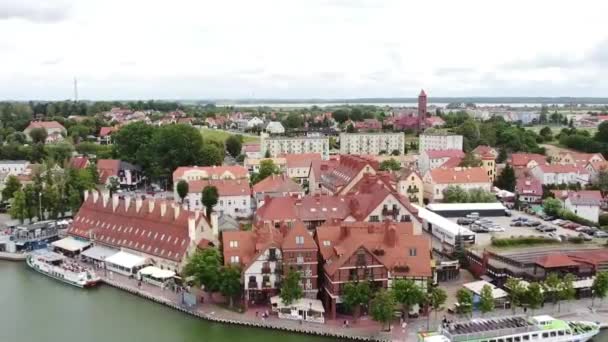 Panorama Nad Jezerem Mikolajskie Mikolajki Polsku — Stock video