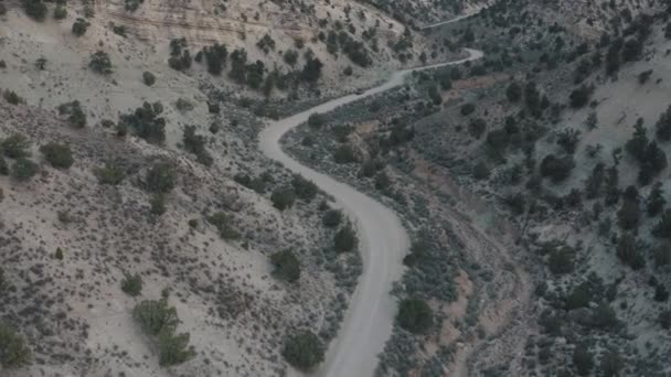Drone Shot Truck Driving Desert Drone Shot Truck Driving Dirt — Αρχείο Βίντεο