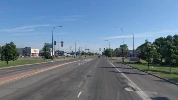 Traveling Illinois Chicago Land Area Suburbs Streets Highways Pov Mode — Stok video
