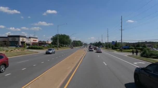 Traveling Glenwood Illinois Area Suburbs Streets Highways Pov Mode Shopping — Stock video