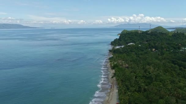 Cativante Vista Calmante Beleza Natural Natureza Beira Mar Oceano Tranquilo — Vídeo de Stock