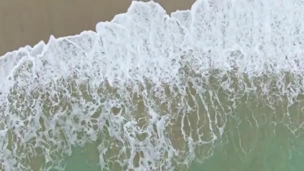 Beautiful Scenery Intense Waves Seashore Creating Sea Foams — Stock videók