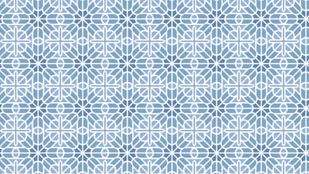 Seamless Portugal Spain Azulejo Wall Tile Background Animation Scrolling Right — Video Stock