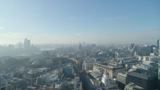 Central London Aerial Featuring Bank City Skyline — 비디오