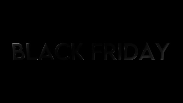 Vídeo Animação Black Friday Word Com Iluminação Dinâmica — Vídeo de Stock