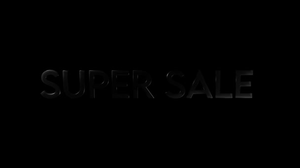 Super Sale Animation Video Ban Dinamikus Világítással — Stock videók