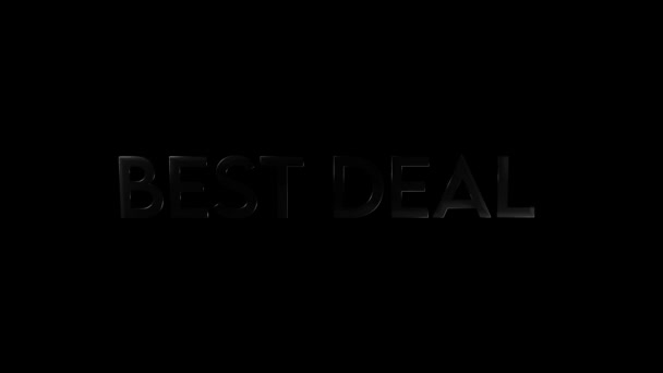 Beste Deal Word Animatie Video Met Dynamische Verlichting — Stockvideo