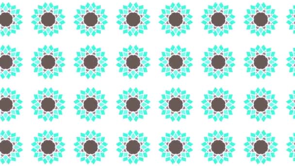 Computergestützte Digitale Drucke Von Kleinen Blumen Auf Weißem Hintergrund Für — Stockvideo