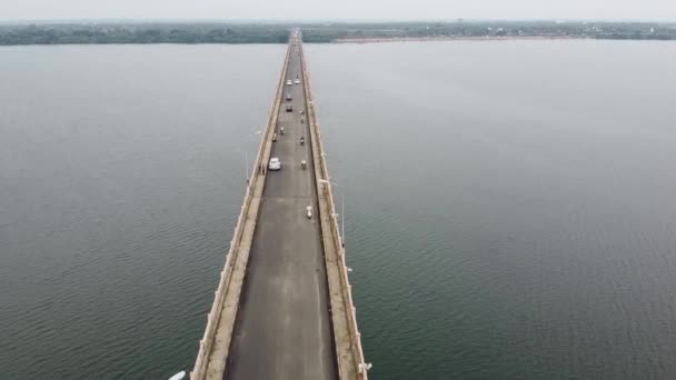 Rajahmundry Bridge Aerial View — Stockvideo