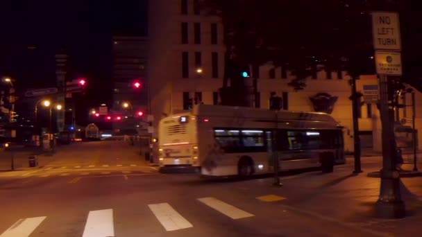 Marta Bus Downtown Atlanta Background — Stok video
