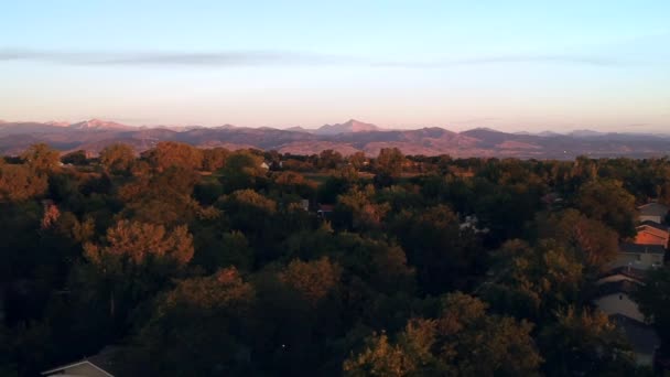 Longs Peak Morning Background — Stockvideo