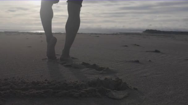 Dancer Feet Running Sand — Wideo stockowe
