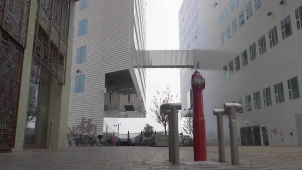 Static Shot Some Most Famous Architecture Amsterdam Dock Justitial Department — Stok Video