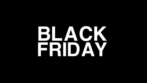 Black Background White Black Friday Sale Text — ストック動画