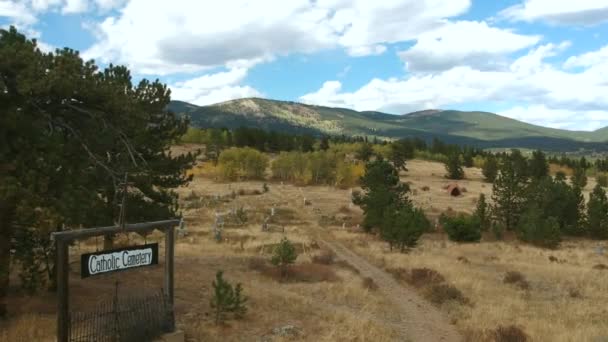 Grave Yard Central City Colorado — Stock video