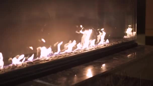 Slow Motion Fire Place Seattle Shot Sony A7S Mrk — Wideo stockowe