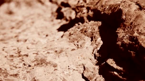 Mars Planet Surface Rocky Mountain Terrain New Discoveries Red Planet — Vídeo de stock