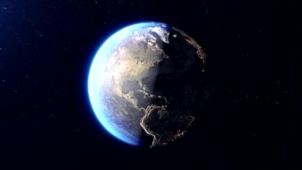 Spinning Earth Space — Video Stock