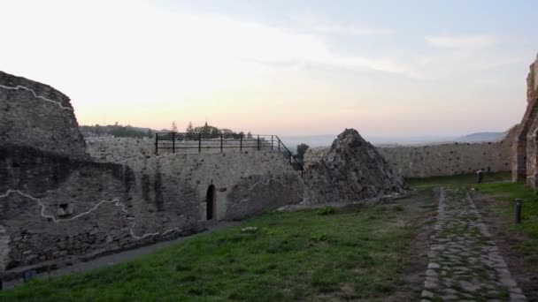 Walls Fortress Suceava — Stok video