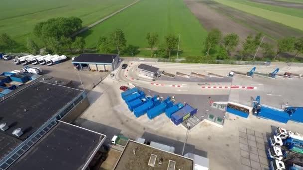 Drone Flyover Recycling Plant — Wideo stockowe